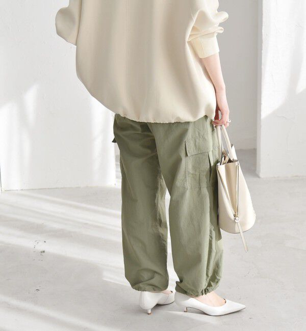 quaranciel「quaranciel:〈洗濯機可能〉ライト カーゴ ナイロン イージー パンツ」|カーゴ|