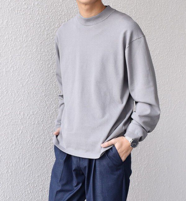 SHIPS any「SHIPS any:〈手洗い可能〉ハイゲージ ニット モックネック Tシャツ◇」|Tシャツ・カットソー|