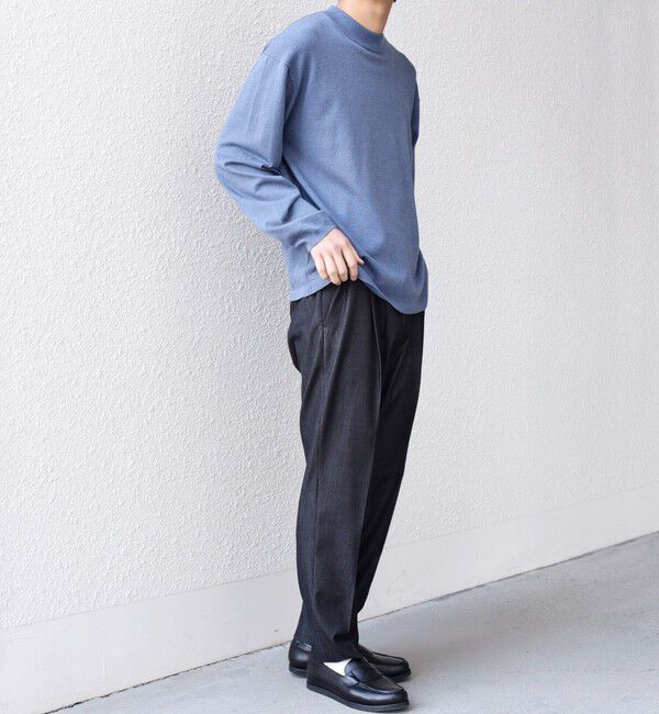 SHIPS any「SHIPS any:〈手洗い可能〉ハイゲージ ニット モックネック Tシャツ◇」|Tシャツ・カットソー|