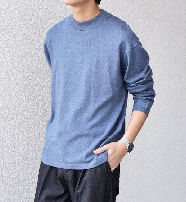 SHIPS any「SHIPS any:〈手洗い可能〉ハイゲージ ニット モックネック Tシャツ◇」|Tシャツ・カットソー|