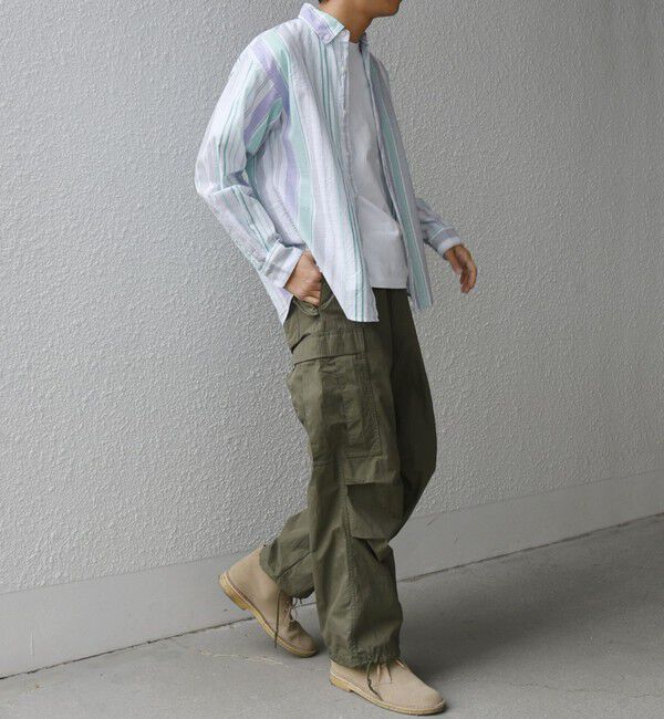 SHIPS any「SHIPS any: BEZ TEXTILE マルチカラー ストライプ / ソリッド ボタンダウン シャツ◇」|シャツ・ブラウス|