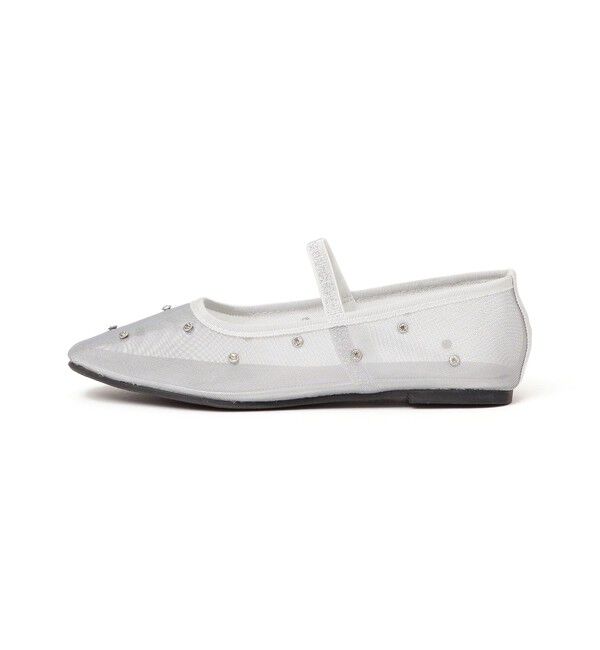 SHIPS any「【SHIPS any別注】eblouna: メッシュ クリアドット フラット シューズ」|パンプス|
