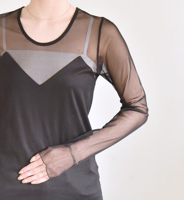 quaranciel「quaranciel:〈手洗い可能〉ベアデザイン チュール カットソー」|Tシャツ・カットソー|