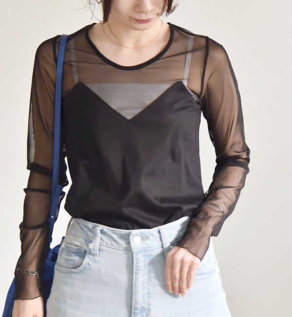 quaranciel「quaranciel:〈手洗い可能〉ベアデザイン チュール カットソー」|Tシャツ・カットソー|