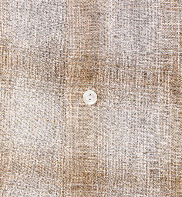 SHIPS「Southwick: Gate Label リネン オンブレチェック ショートスリーブ シャツ」|シャツ・ブラウス|