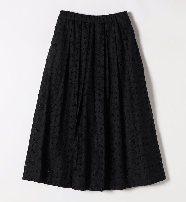 quaranciel「quaranciel:〈手洗い可能〉フラワー レース ランダム タック スカート」|スカート|