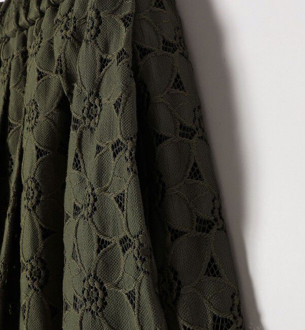 quaranciel「quaranciel:〈手洗い可能〉フラワー レース ランダム タック スカート」|スカート|