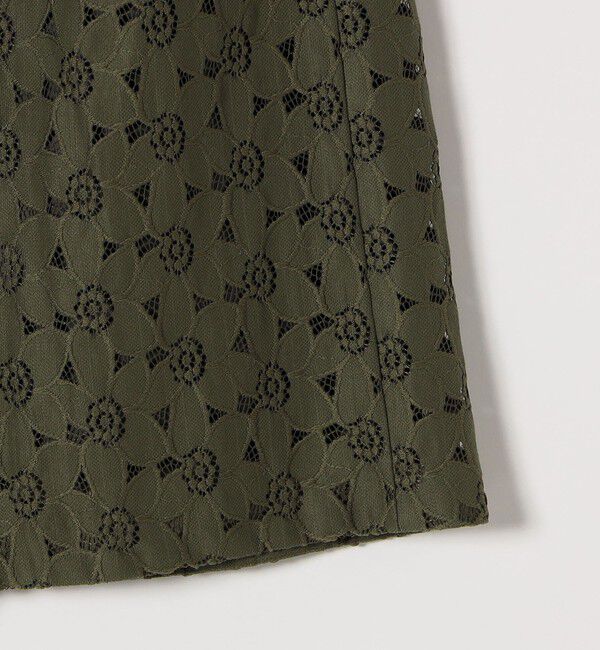 quaranciel「quaranciel:〈手洗い可能〉フラワー レース ランダム タック スカート」|スカート|