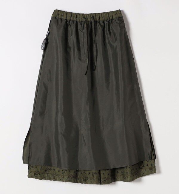 quaranciel「quaranciel:〈手洗い可能〉フラワー レース ランダム タック スカート」|スカート|