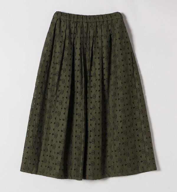 quaranciel「quaranciel:〈手洗い可能〉フラワー レース ランダム タック スカート」|スカート|