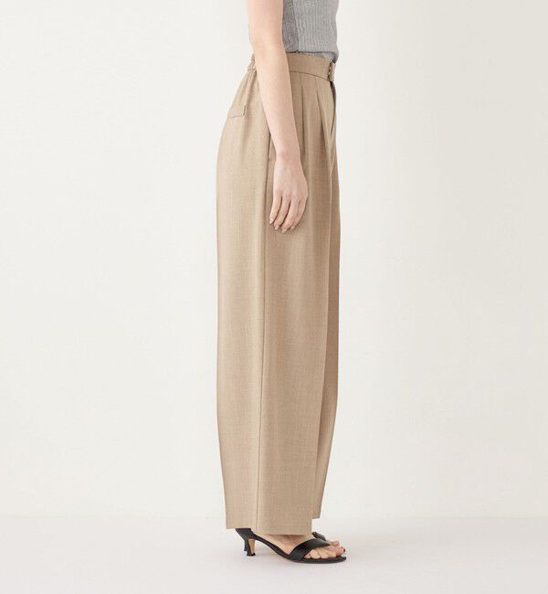 SHIPS Colors 「SHIPS Colors:〈手洗い可能〉 メランジ タック ワイドパンツ」|その他|