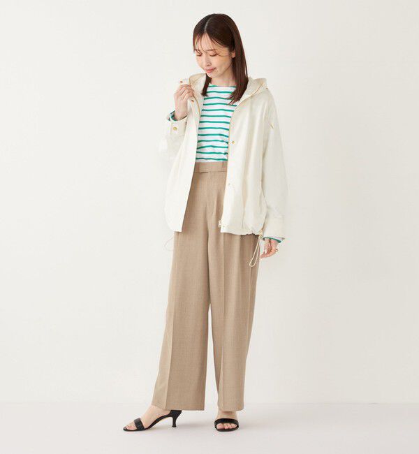 SHIPS Colors 「SHIPS Colors:〈手洗い可能〉 メランジ タック ワイドパンツ」|その他|