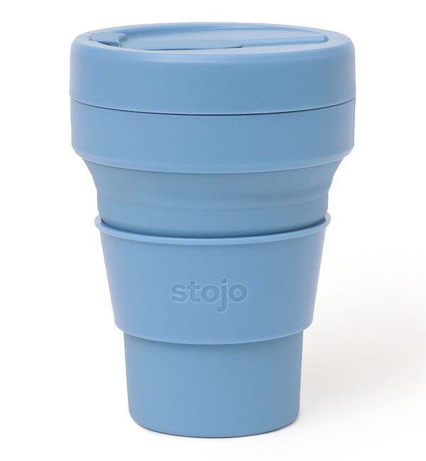 SHIPS any「stojo: 折りたたみ式 ポケット カップ」|グラス・マグカップ|ブルー