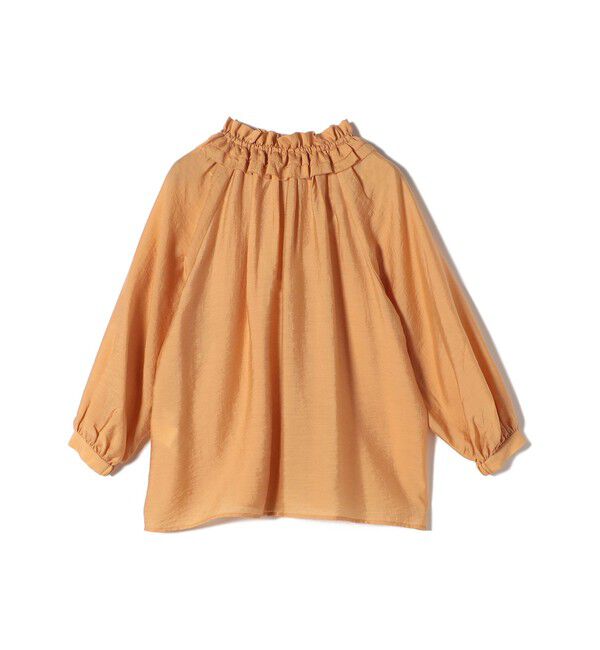SHIPS for women「〈手洗い可能〉シルク混 シアー フリル ネック ギャザー ブラウス」|シャツ・ブラウス|