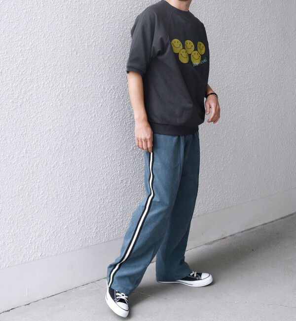 SHIPS any「【SHIPS any別注】athletic wear MASON: スマイルマーク/刺繍 スウェット Tシャツ◇」|Tシャツ・カットソー|