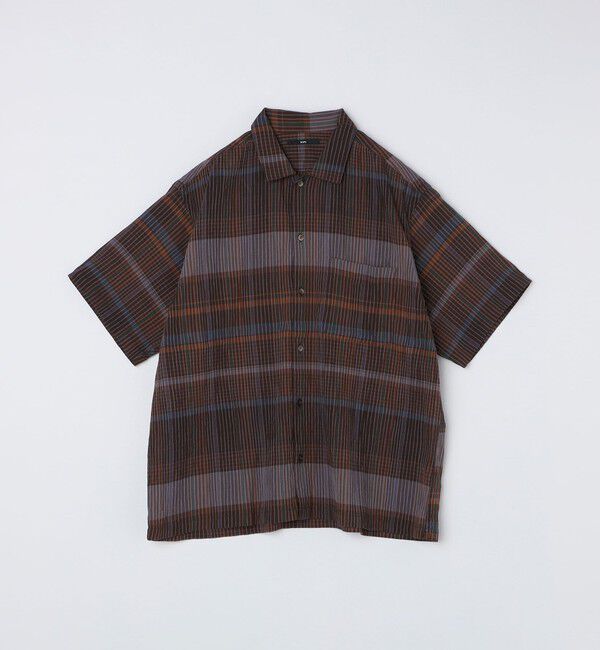 SHIPS「SHIPS: ボイル ビッグ チェック レギュラーカラー ウィークエンド ショートスリーブ シャツ」|シャツ・ブラウス|