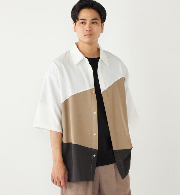 SHIPS Colors 「SHIPS Colors:〈洗濯機可能〉比翼 ブロッキング シャツ」|シャツ・ブラウス|