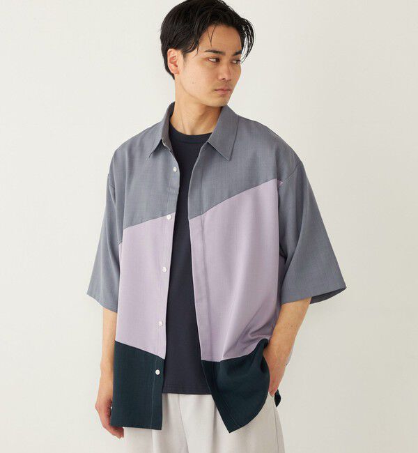 SHIPS Colors 「SHIPS Colors:〈洗濯機可能〉比翼 ブロッキング シャツ」|シャツ・ブラウス|