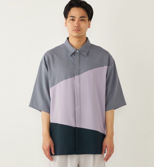 SHIPS Colors 「SHIPS Colors:〈洗濯機可能〉比翼 ブロッキング シャツ」|シャツ・ブラウス|