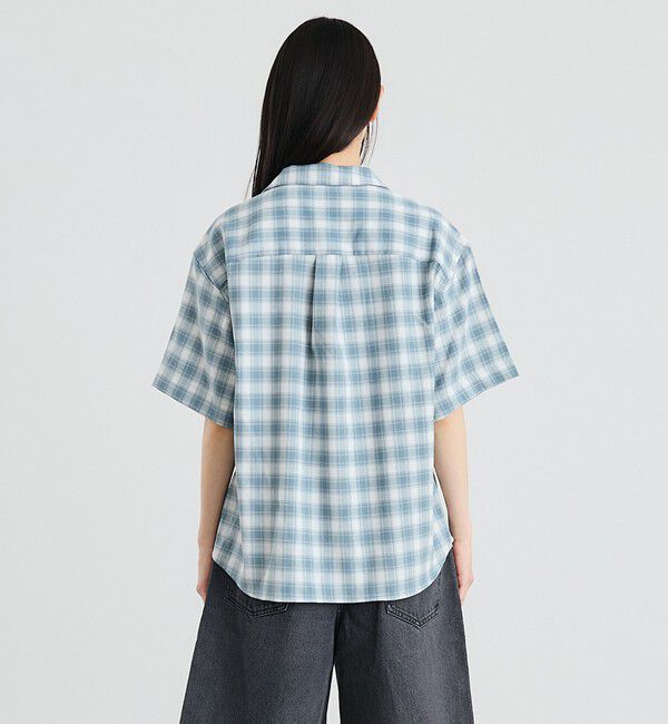 SHIPS「City Ambient Products: オープン カラー オンブレ チェック シャツ」|シャツ・ブラウス|