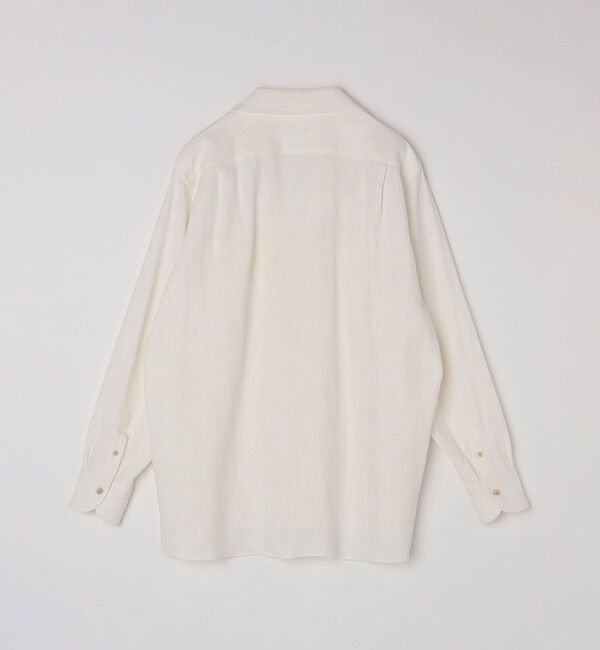 SHIPS「Errico Formicola: リネン/コットン キャンバス オープンカラー シャツ」|シャツ・ブラウス|