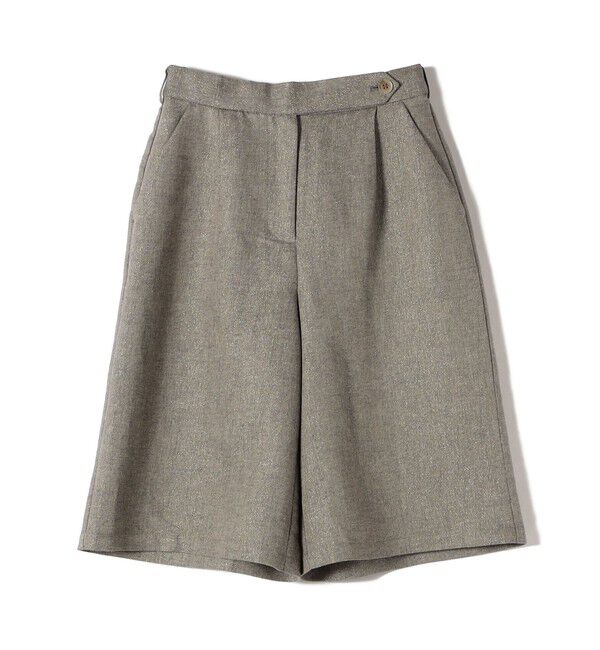 SHIPS Colors 「SHIPS Colors:〈手洗い可能〉リネンミックス ラメ ショーツ」|その他|グレー