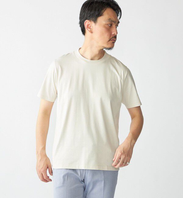 SHIPS「SHIPS: プラチナム フェイス コットン ショートスリーブ Tシャツ」|Tシャツ・カットソー|ベージュ