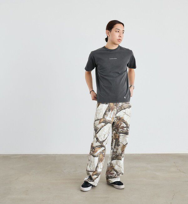 SHIPS「City Ambient Products: フラワー プリント フェード ピグメント Tシャツ」|Tシャツ・カットソー|