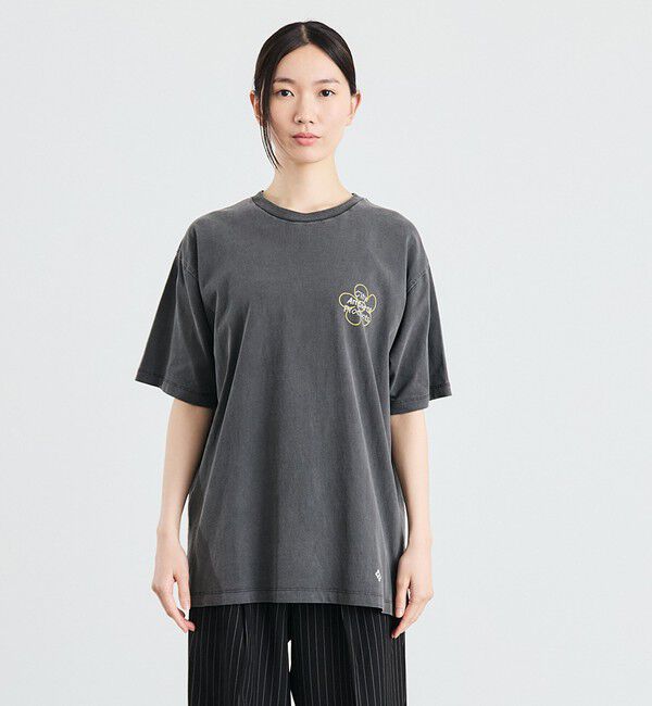 SHIPS「City Ambient Products: フラワー プリント フェード ピグメント Tシャツ」|Tシャツ・カットソー|