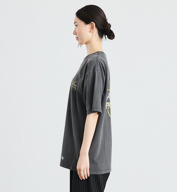 SHIPS「City Ambient Products: フラワー プリント フェード ピグメント Tシャツ」|Tシャツ・カットソー|