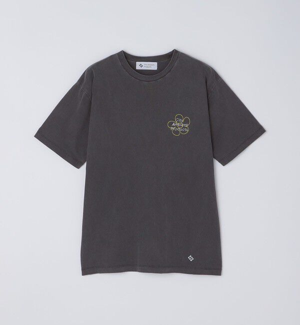 SHIPS「City Ambient Products: フラワー プリント フェード ピグメント Tシャツ」|Tシャツ・カットソー|
