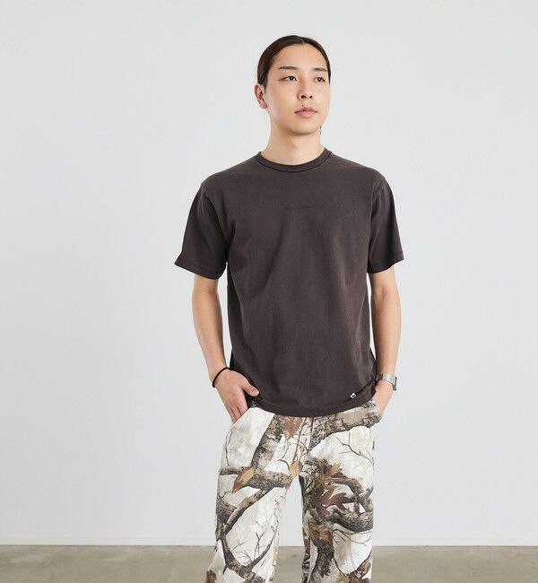 SHIPS「City Ambient Products: フラワー プリント フェード ピグメント Tシャツ」|Tシャツ・カットソー|