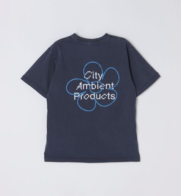 SHIPS「City Ambient Products: フラワー プリント フェード ピグメント Tシャツ」|Tシャツ・カットソー|