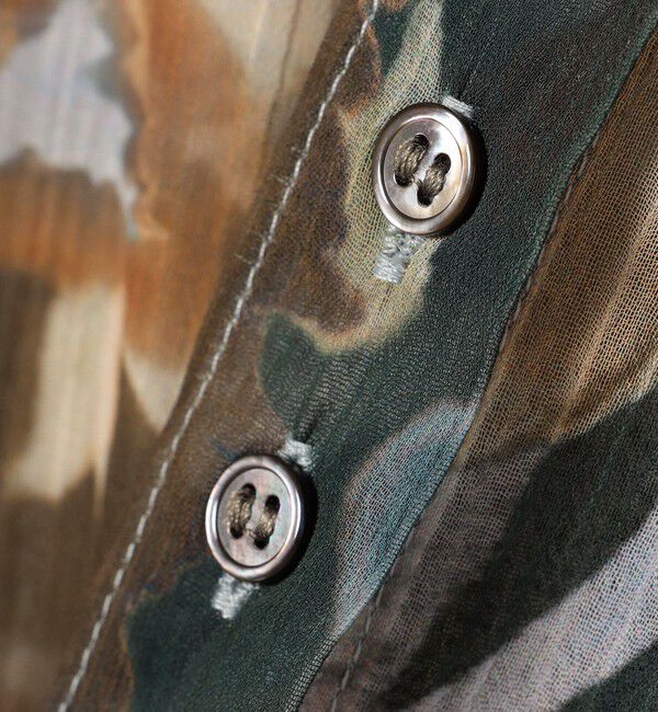 quaranciel「quaranciel:〈洗濯機可能〉シアー フラワー プリント シャツ ブラウス」|シャツ・ブラウス|