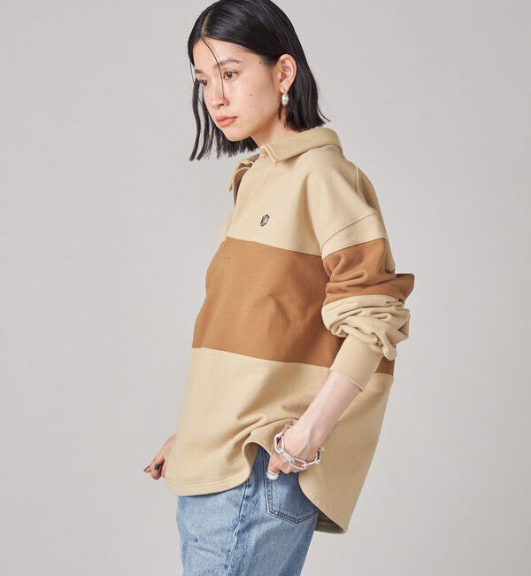 SHIPS for women「SHIPS NINE CASE:配色 スキッパー プルオーバー」|Tシャツ・カットソー|