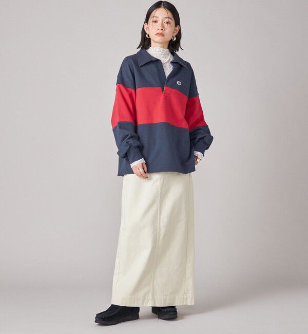 SHIPS for women「SHIPS NINE CASE:配色 スキッパー プルオーバー」|Tシャツ・カットソー|