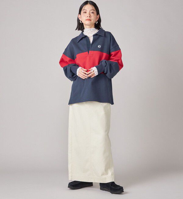 SHIPS for women「SHIPS NINE CASE:配色 スキッパー プルオーバー」|Tシャツ・カットソー|