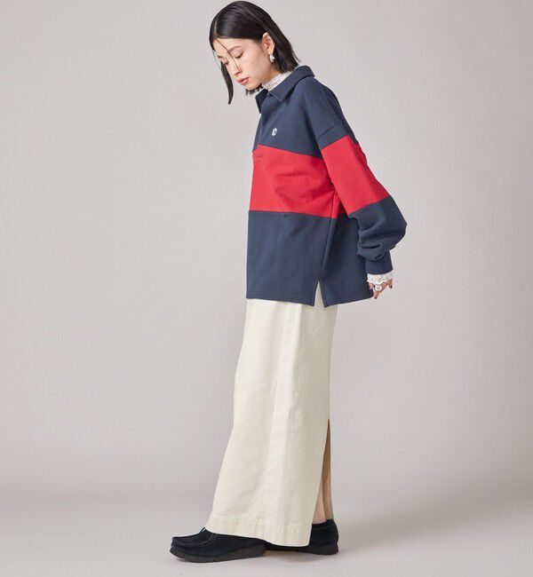 SHIPS for women「SHIPS NINE CASE:配色 スキッパー プルオーバー」|Tシャツ・カットソー|