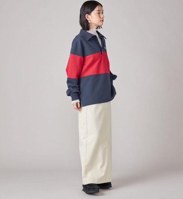 SHIPS for women「SHIPS NINE CASE:配色 スキッパー プルオーバー」|Tシャツ・カットソー|