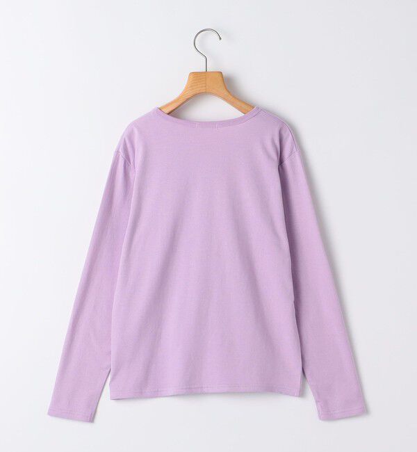 SHIPS KIDS「SHIPS KIDS:140～150cm / フラワー 刺繍 ロゴ 長袖 Tシャツ」|Tシャツ・カットソー|