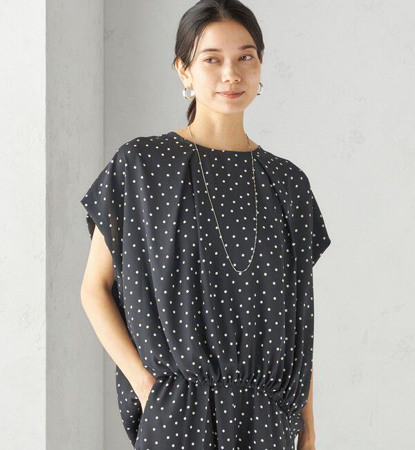 SHIPS for women「〈手洗い可能/接触冷感〉アムンゼン ドット ドルマン ブラウス」|シャツ・ブラウス|