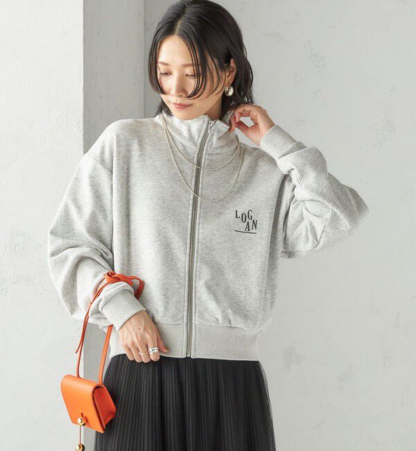 SHIPS for women「【SHIPS別注】LOGAN KNITTING MILLS:プリント ジップ プルオーバー」|スウェット・ジャージ|