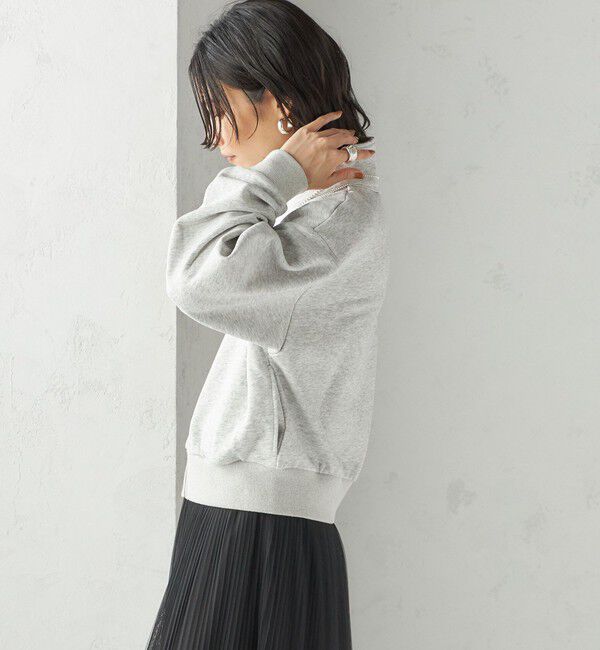 SHIPS for women「【SHIPS別注】LOGAN KNITTING MILLS:プリント ジップ プルオーバー」|スウェット・ジャージ|