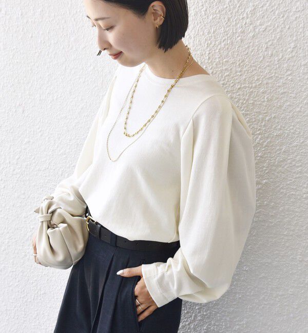 SHIPS for women「DEPEND インレー タック デザイン プルオーバー」|Tシャツ・カットソー|