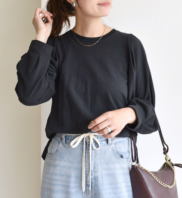 SHIPS for women「DEPEND インレー タック デザイン プルオーバー」|Tシャツ・カットソー|