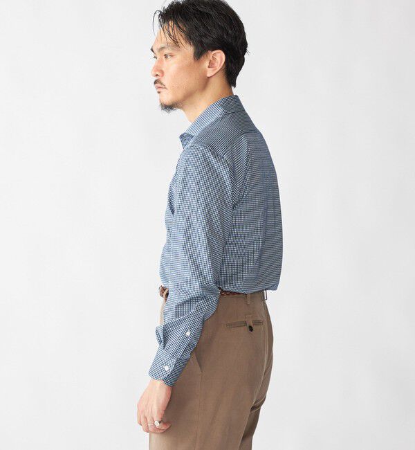 SHIPS「SHIPS: ジャージー ギンガムチェック ワンピースカラー シャツ」|Tシャツ・カットソー|