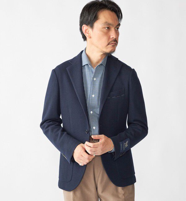 SHIPS「SHIPS: ジャージー ギンガムチェック ワンピースカラー シャツ」|Tシャツ・カットソー|