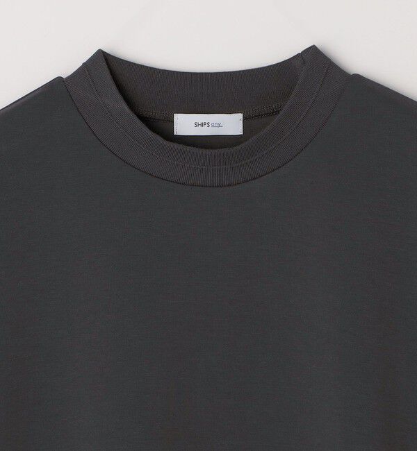 SHIPS any「SHIPS any: クリア ダンボール セミモックネック カットソー (セットアップ対応)◇」|Tシャツ・カットソー|