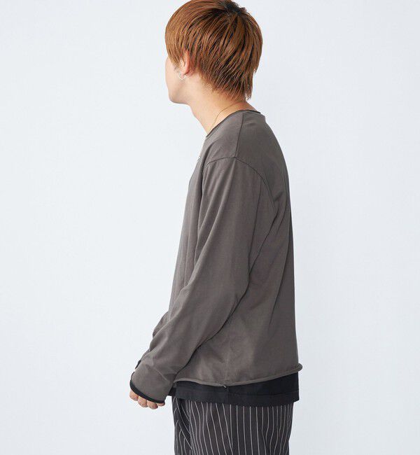 SHIPS「City Ambient Products: カットオフ リバーシブル ロングスリーブTシャツ(ロンT)」|Tシャツ・カットソー|