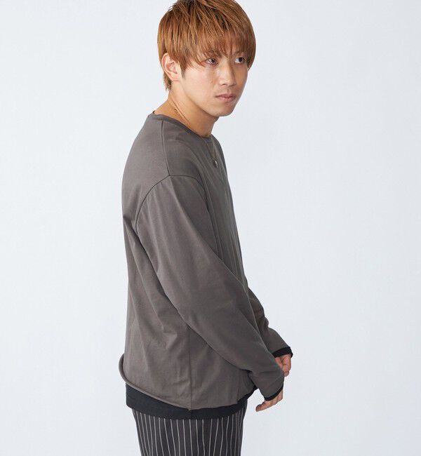 SHIPS「City Ambient Products: カットオフ リバーシブル ロングスリーブTシャツ(ロンT)」|Tシャツ・カットソー|